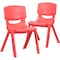 Flash Furniture Red Plastic Stackable School Chair with 15.5" Seat Height, PK2 2-YU-YCX-005-RED-GG - alternate 8